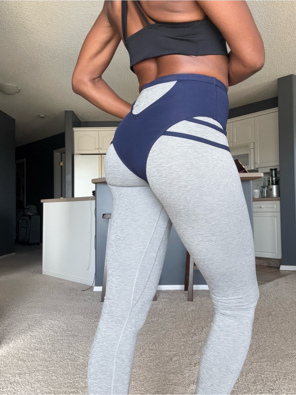 High-Waist Navy Cutout Rave Pole Shorts